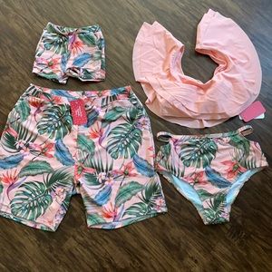 Matching family bathing suits